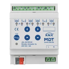 MDT JAL-0410D.02 KNX redőnyaktor 24 V DC | 4-csatornás