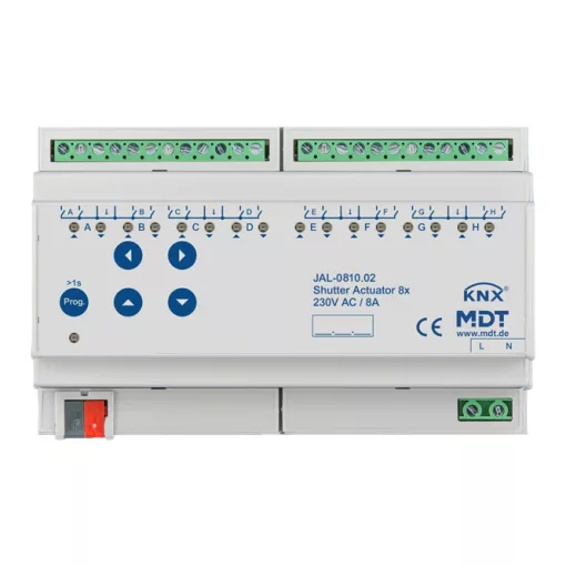 MDT JAL-0810.02 KNX redőnyaktor 230 V | 8-csatornás