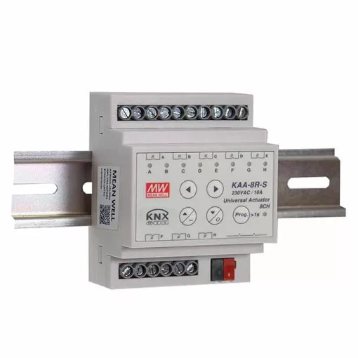 MEANWELL KAA-8R-10S KNX univerzális aktor | 8 kimenetes, 10 A, Secure