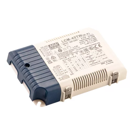 MEANWELL LCM-40TW LCM konstans áramú LED kapcsolóüzemű tápegység DALI | 40 W, TW