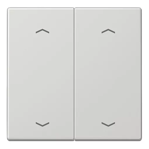 JUNG LS102PLG KNX billenőkapcsoló nyílszimbólummal F10 széria LS | 2-csatornás | világosszürke