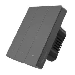   SONOFF M5-3C-80 Matter tapintásérzékelő UP | 3-csatornás | matt fekete | 86x71 mm