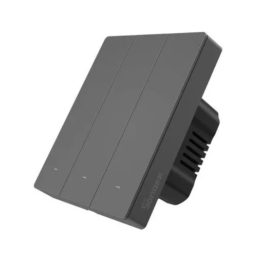 SONOFF M5-3C-80 Matter tapintásérzékelő UP | 3-csatornás | matt fekete | 86x71 mm