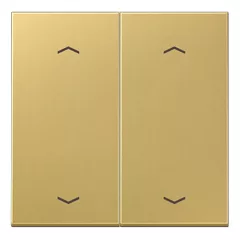   JUNG ME102PC KNX billenőkapcsoló nyílszimbólummal F10 széria LS | 2-fach | messing classic