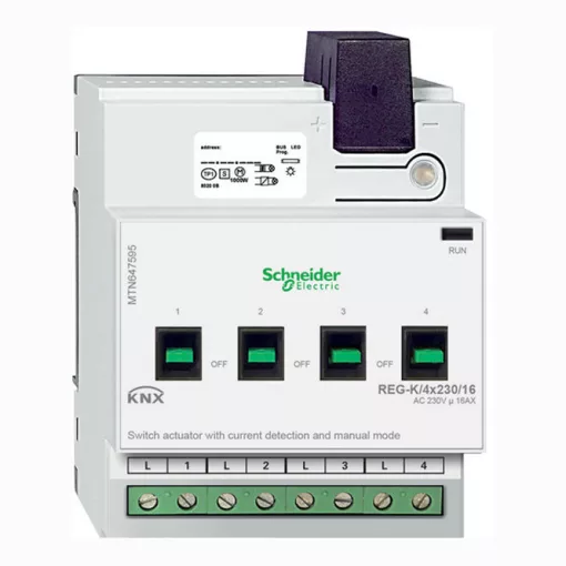 SCHNEIDER MTN647595 KNX kapcsolóaktor | 4 kimenetes áramfelismeréssel