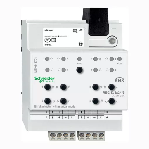 SCHNEIDER MTN648704 KNX redőnyaktor | 4-csatornás, 24 V