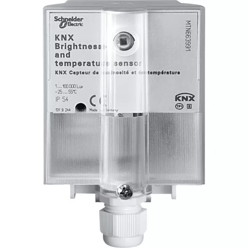 SCHNEIDER MTN663991 KNX Fényerő- és hőmérsékletérzékelő | Standard | világosszürke