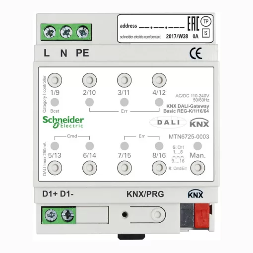 SCHNEIDER MTN6725-0003 KNX-DALI-Gateway | Basic, 1 csatornás