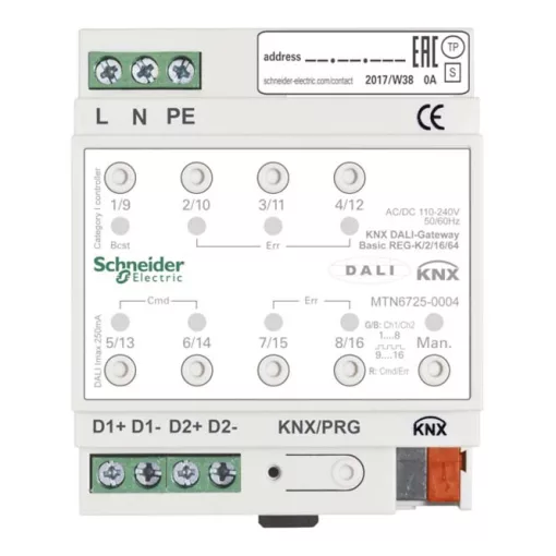 SCHNEIDER MTN6725-0004 KNX-DALI átjáró | Basic