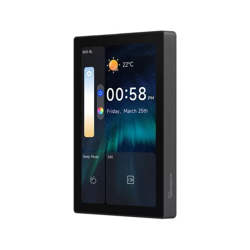 SONOFF NSPanel120PB Matter érintőpanel UP | Zigbee-Hub-bal | fekete | 120 mm