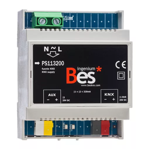 MDT BESKNX BFK320 KNX buszfeszültség-tápegység | 320 mA

Wait, let me re-read. The product name is "BESKNX BFK320 KNX-Busspannungsversorgung |320 mA" — there's no "MDT" in the source.

BESKNX BFK320 KNX buszfeszültség