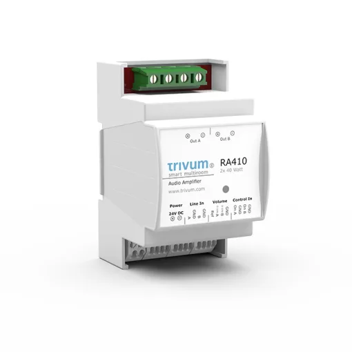 TRIVUM RA410v2 erősítő DIN-sínre | 2x 40 W, 8 Ohm