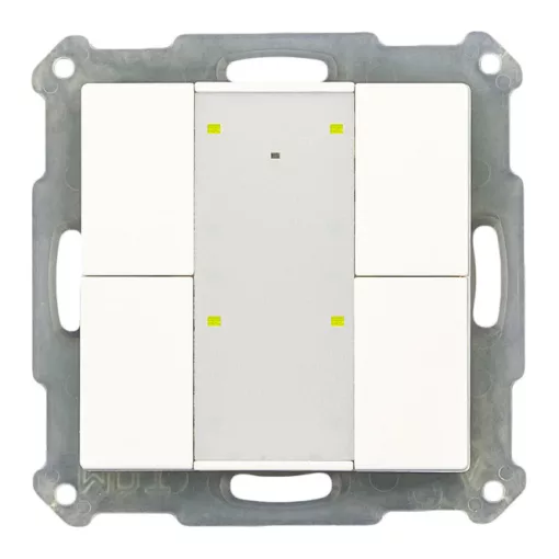 MDT RF-TA55A4.01 KNX RF tapintásérzékelő | 4-csatornás | tiszta fehér fényes
