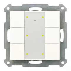   MDT RF-TA55A6.01 KNX RF tapintásérzékelő | 6-csatornás | tiszta fehér fényes