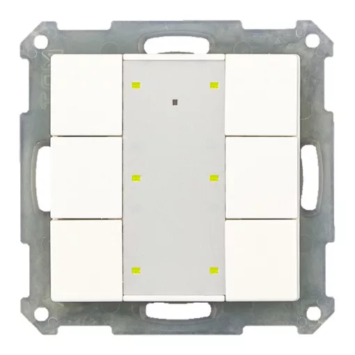 MDT RF-TA55A6.01 KNX RF tapintásérzékelő | 6-csatornás | tiszta fehér fényes
