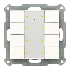   MDT RF-TA55A8.01 KNX RF tapintásérzékelő | 8-csatornás | tiszta fehér fényes