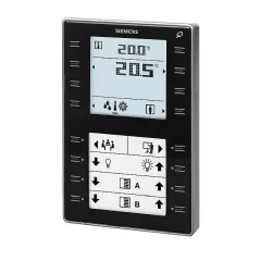   SIEMENS S55624-H129 KNX szobai hőmérsékletszabályozó | érintőgombokkal és kijelzővel | fekete