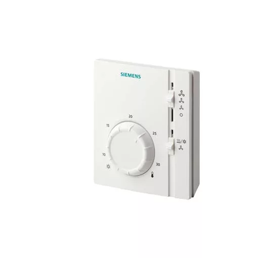 SIEMENS S55770-T226 Elektromechanikus szobatermosztát | 2 csöves, Fűtés/Hűtés/csak ventilátor választókapcsoló