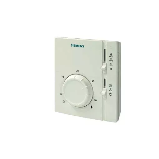 SIEMENS S55770-T230 elektromechanikus szobatermosztát | 4-cső, fűtés/hűtés/csak ventilátor választókapcsoló