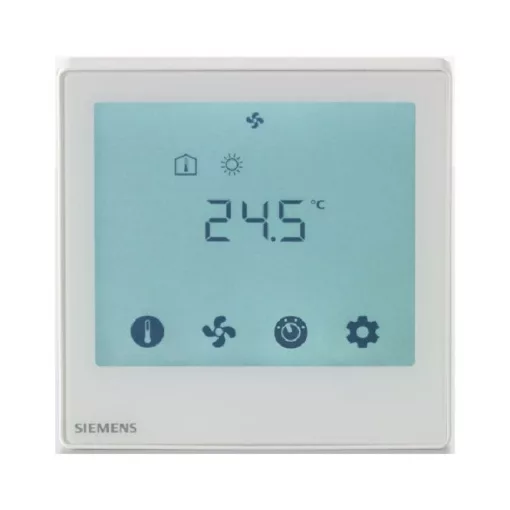 SIEMENS S55770-T350 KNX érintős helyiség-termosztát | fehér