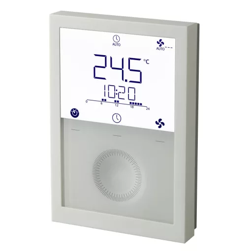 SIEMENS S55770-T458 KNX szobatermosztát önálló | hőmérséklet-érzékelővel, DC vezérlőkimenetekkel