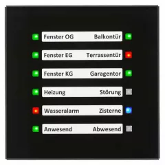 MDT SCN-GLED1S.01S Üveg LED kijelző | fekete üveg/fekete