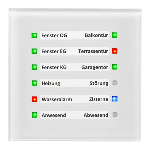 MDT SCN-GLED1W.01 Üveg LED-kijelző | fehér üveg
