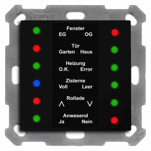 MDT SCN-LED5506.01 KNX LED kijelző 55 | matt fekete