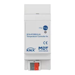   MDT SCN-RT8REG.02 KNX helyiséghőmérséklet-szabályozó DIN sínre | 8-csatornás