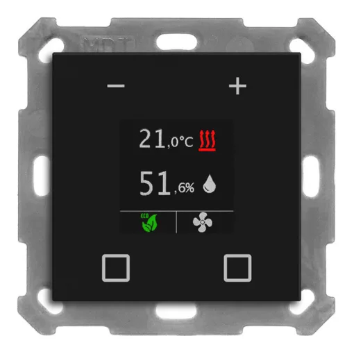 MDT SCN-RTN55S06.01 KNX szobatermosztát Smart 55 | mellékállomás | matt fekete