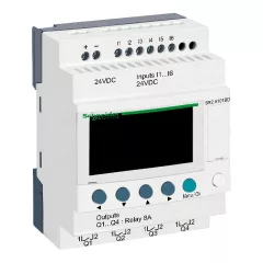   SCHNEIDER SR2A101BD PLC vezérlőrelé Zelio Logic | 10 I/O, 24 VDC, kijelzővel