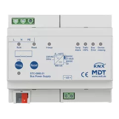   MDT STC-0960.01 KNX busztápegység | 960 mA, diagnosztikai funkcióval