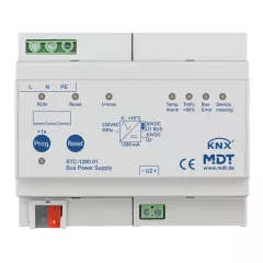   MDT STC-1280.01 KNX Buszfeszültség-tápegység | 1280 mA, diagnosztikai funkcióval