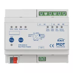   MDT STR-0640.01 KNX Buszfeszültség-tápegység | 640 mA, diagnosztikai funkcióval, redundáns