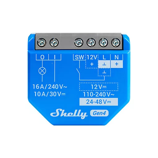 SHELLY 1 Gen4 multiprotokoll kapcsolóaktor UP | 1 kimenetes