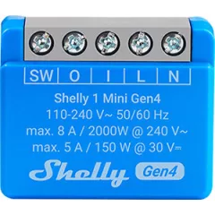   SHELLY 1 Mini Gen4 multiprotokoll kapcsolóaktor UP | 1 kimenetes, Mini
