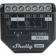   SHELLY 2PM Gen4 multiprotokoll kapcsolóaktor UP | 2 kimenetes, áramméréssel