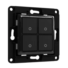   SHELLY WS 4 s 12 V falitaszter taszterinterface-ekhez | 4-csatornás | fekete