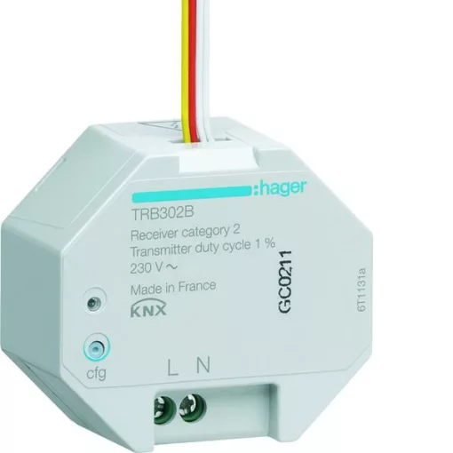 HAGER TRB302B KNX rádiófrekvenciás bemenet UP | 2-csatornás