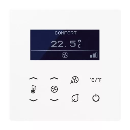 JUNG TRDLS9248WW KNX termosztát LS sorozat | Fan Coil | alpinfehér