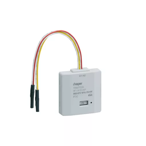 HAGER TRM702A KNX rádiófrekvenciás bináris bemenet UP | 2-csatornás