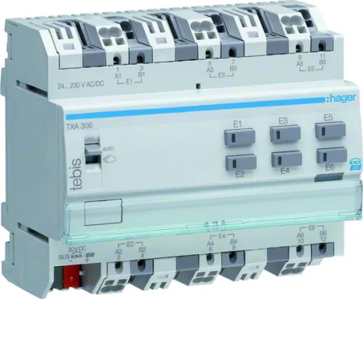 HAGER TXA306 KNX bináris bemenet univerzális | 6-csatornás