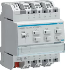 HAGER TXA606D KNX easy univerzális aktor 16 A | 6 kimenetes