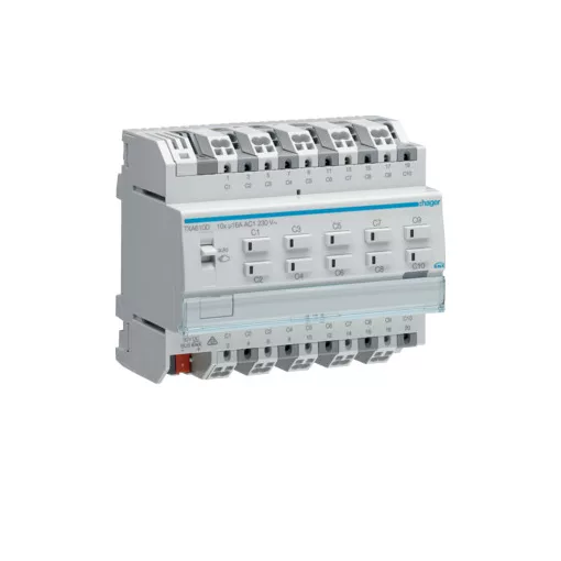 HAGER TXA610D KNX easy univerzális aktor 16 A | 10 kimenetes