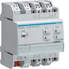 HAGER TXA624C KNX easy redőnyaktor 230 V | 4-csatornás
