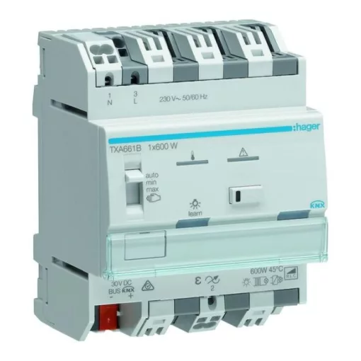 HAGER TXA661B dimmaktor KNX easy | 1 kimenetes, 600 W
