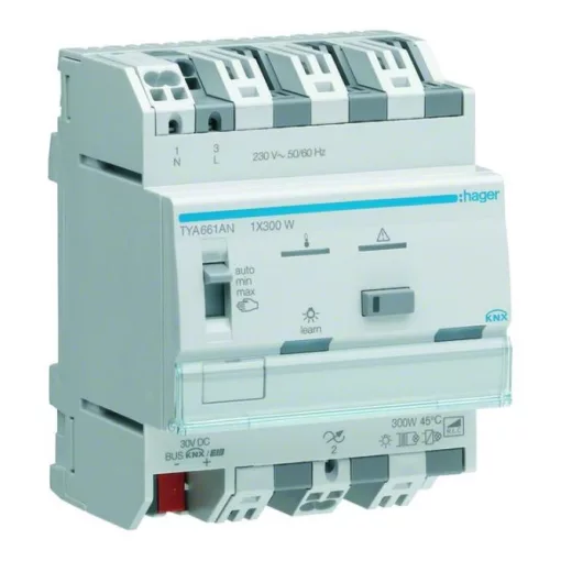 HAGER TYA661AN KNX dimmaktor | 1 kimenetes, 300 W