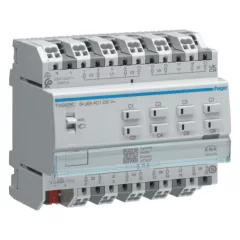 HAGER TYAS628C KNX Secure redőnyaktor | 8-csatornás, 230 V