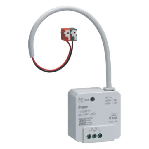 HAGER TYBS602F KNX kapcsoló-/redőnyaktor | 2/1-csatornás, 6 A, UP