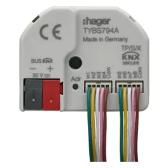   HAGER TYBS794A KNX Secure bináris bemenet UP | 4-csatornás + 4 LED-kimenet